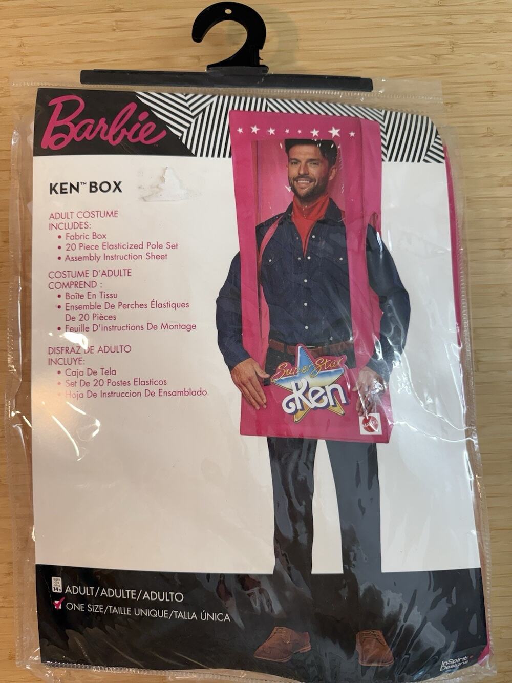 Barbie Men Adult Ken Doll Box Costume One Size Halloween Cosplay Party NEW